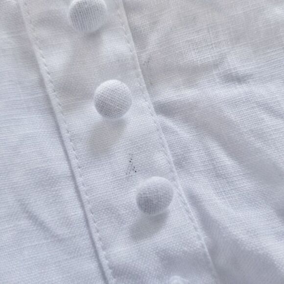 NWT Anthropologie Joslin Linen Taylor Mini Dress White Quiet Luxury Boho Resort - Picture 7 of 12